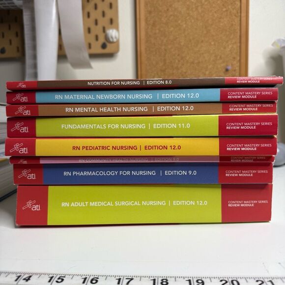 ATI PN NURSING BOOKS 2023 Set of 8 - Picture 1 of 3
